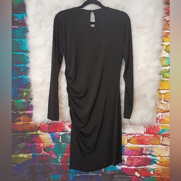 Michael Kors Black and Gold Long Sleeve Dress Size L - Picture 4 of 9